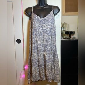Carly Jean LA Gray Paisley Cami Dress Small